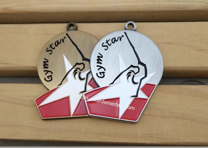 Zinc Alloy Spinning Music Awards Medals With Gold Finishing , GYM Star Honor Medals