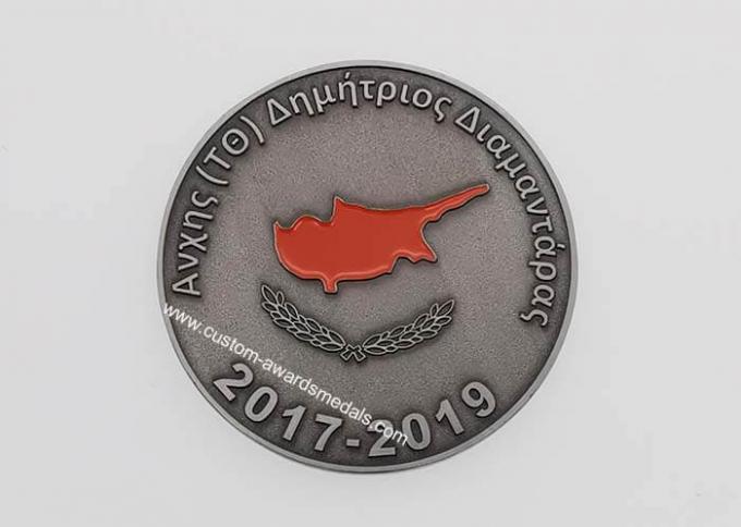 Customized Zinc Alloy Personalized Coins For Collectible Antique Silver Plating