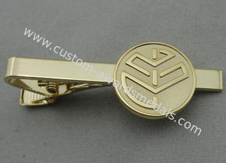 Aluminum, Stainless Steel, Copper Stamping Personalized Tie Bar, Collar Tie Bars With Gold Plating