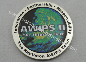 OEM &amp; ODM AWIPS Coin / Zinc Alloy Awards Personalized Coins with Offset Printing, Imitation Cloisonne Enamel