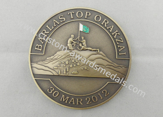 3D Double Sided Barlas Top Orakzai Coin, Personalized Coins with Enamel / Silkscreen / Offset Printing