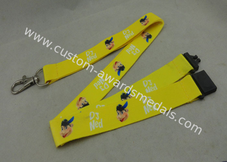 Heat Transfer Polyester Lanyards With D Hook Double Sides Printing