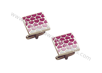 Custom Personalized Iron Or Brass Or Copper Cufflink With Soft Enamel, Nickel Plating