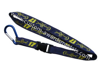 Silk Screen Printing Promotional Lanyards, Custom Neck Lanyards With Carbiner And Safety Break Away Clip
