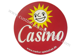 Promotional Casino 2D PVC coaster, custom coasters for Beer, Coffee