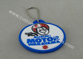 Promotional PVC Keychain , Colorful PVC Badge For Bag Zipper