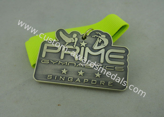 3.0 Inch Sports Die Cast Medals Zinc Alloy 3D With Antique Silver Plating