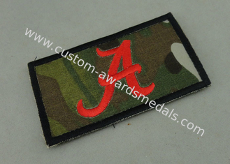 Customized Police Rubber PVC Patch with Raised Logo / Magic Tape