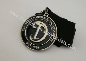Iron Stamped Enamel Brass Awards Ribbon Medals 3.5 mm Thickness