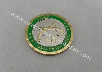 Soft Enamel Personalized Coins , Gold And Nickel Plate Anniversary Coin