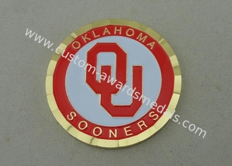 Brass Stamped Soft Enamel Personalized Coin With Diamond Cut Edge