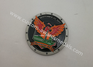 Diamond Cut Edge Military Coin , Personalized Hard Enamel Air Force Coins
