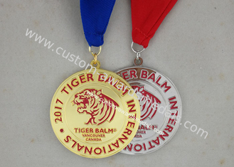 Brass Stamped Hard Enamel Karate Medals , Customized Swimming Awards Taekwondo Medals