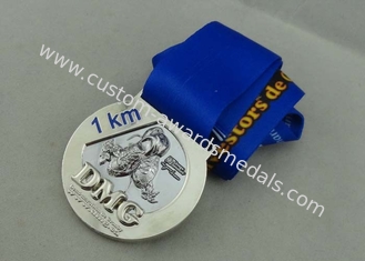 DMG Ribbon Medals by Zinc Alloy Die Casting Full 3D with Silver Plating