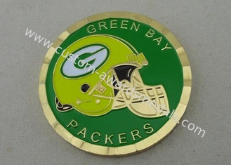 Green Bay Packers  Personalized Coins By Brass Struck With PVC Bag Packing