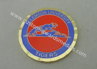 2.0 Inch Personalized Coins For Clemson University By Brass Die Struck