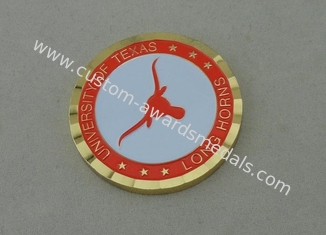 Die Casting University of Texas Personalized Coins With Rope Edge and Plastic Coin Box