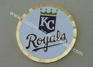 KC Royals Personalized Coins By Brass Stamped With Diamond Cut Edge And 2.0 Inch
