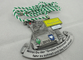 Personalized 3D Zinc Alloy Waghausel Carnival Medal, Die Casting Medals with Two Color Cord and Rhinestone