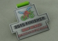 Antique Silver Zinc Alloy Triathlon Medal Soft Hard 3.0 Inch Size