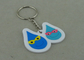 Small Blue Promotional Customized Keychains For Give Away Gifts