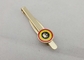 Mini Stamped Personalized Tie Bar With Synthetic Enamel , 13 mm Gold Plating