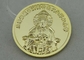 Snake Year Personalized Coins 3d Gold Plating , Gear Edge