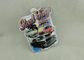 Die Stamped Souvenir Car Badge , Printing Fridge Badge With Magnet
