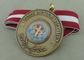 Zinc Alloy Material Soft Enamel Ribbon Medals Antique Brass Plating