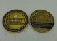 Antique Gold University Personalized Coins , Brass Stamped Soft Enamel Military Challenge Coin