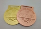 Badminton Awards Die Cast Medals , Customized Misty Plating Sport Karate Ribbon Medals