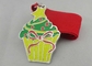 Christmas Gold Plating Enamel Medal With Soft Enamel And Yellow Glitte