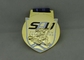 Marathon Ribbon Medals Die Casting With Soft Enamel , 3D Gold Plating