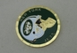 Diamond Cut Edge Personalized Military Coins Gold Plating  , 50.8 mm Dia