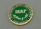 Brass ISFA Personalized Army Coin Die Struck , Transparent Box Diamond Edge
