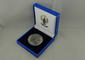 Velvet Box Military Personalized Coins , 3D Zinc Alloy Die Casting And Antique Silver Plating