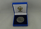 Velvet Box Military Personalized Coins , 3D Zinc Alloy Die Casting And Antique Silver Plating