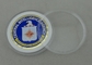 Central Intelligence Agency Brass Military Coin , Soft Enamel And Gold Plating