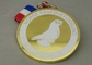 Brass Die Stamped Imitation Hard Gold Norsk Metal Medal 2.0 inch