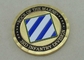 2.0 Inch Custom Brass Personalized Coins , Gold Plating USA Military Coin