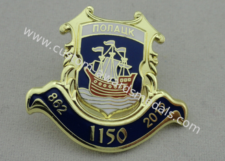 3D Metal Brass Imitation Hard Enamel Pin, Sports Lapel Pins with Gold Plated