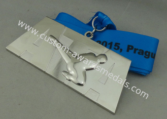 OEM ODM Karate Medals Zinc Alloy Material With Silver Plating Professional