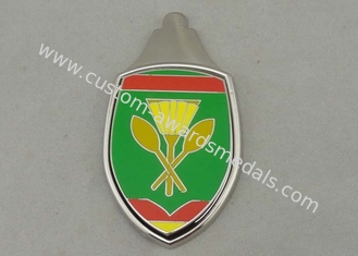 Car Souvenir Badges Brass Die Struck Imitation Hard Enamel Silver