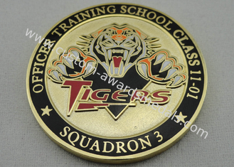 Double Sided Officer School Personalized Coins with synthetic enamel and Gold, Copper, Silver Plating