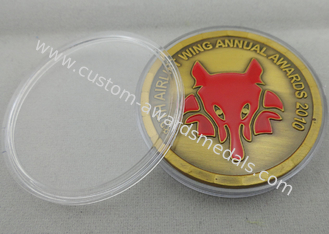 Soft Enamel Gold Plated Airlift Wing Coin / Zinc Alloy Personalized Coins for Awards, Military, Souvenir