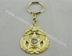 Aluminum, Stainless Steel, Soft PVC 3D Eagle Key Chain, Promotional Keychain with Antique Gold Plating