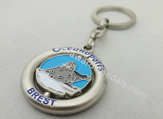 Customized Metal Spinning Key Chain, Zinc Alloy Die Casting Promotional Keychain