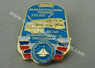 Die Stamped Soft Enamel Military Pin , Zinc Alloy Material Badge