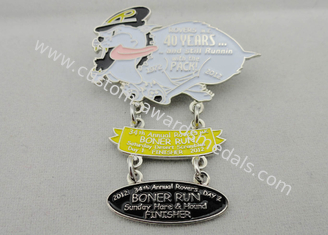 Boner Run Lapel Pin, Soft Enamel Pin with Nickel Plating, Butterfly Clutch for Collectible, Commemorative
