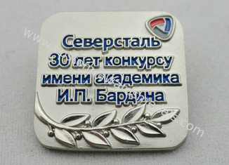 Zinc Alloy, Copper, Pewter 3D Russia Lapel Pin, Brooch Soft Enamel Pin with Misty Silver Plating